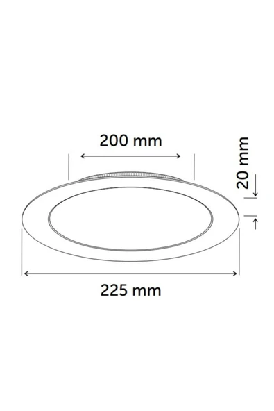 İnoled 18w Yuvarlak Sıva Altı Led Panel 3300k Günışığı In-tls-2718-02 - Resim 4