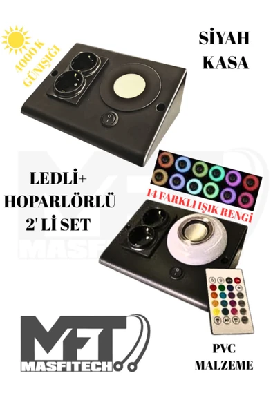 Masfitech Dolap Ve Tezgah Altı Bluetooth Müzik Çalar Ve Ledli Prizmatik Venüs (2'Lİ SET) 4000k Günışığı