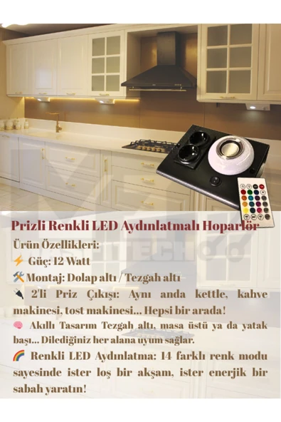 Masfitech Dolap Ve Tezgah Altı Bluetooth Müzik Çalar Prizmatik Venüs (UZATMA KABLOSU DÂHİL DEĞİLDİR) - 5