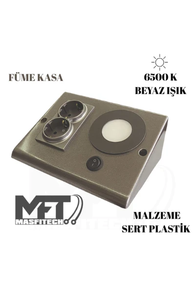 Masfitech Dolap & Tezgah Altı Prizli Aydınlatma 3 Watt (BEYAZ IŞIK) 1306-165