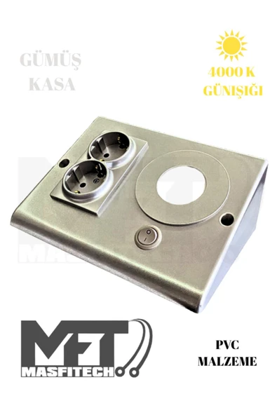 Masfitech Dolap & Tezgah Altı Prizli Aydınlatma 3 Watt (GÜN IŞIĞI 4000K) 1306-40