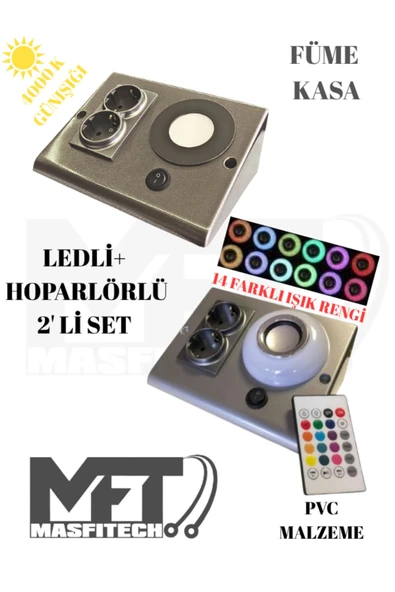 Masfitech Dolap Ve Tezgah Altı Bluetooth Müzik Çalar Ve Ledli Prizmatik Venüs (2'Lİ SET) 4000k Günışığı