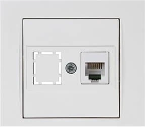 Mutlusan Rita Telefon Prizi 1XRJ12 Beyaz Bilisterli  (2220 125 0101B) - Resim 2