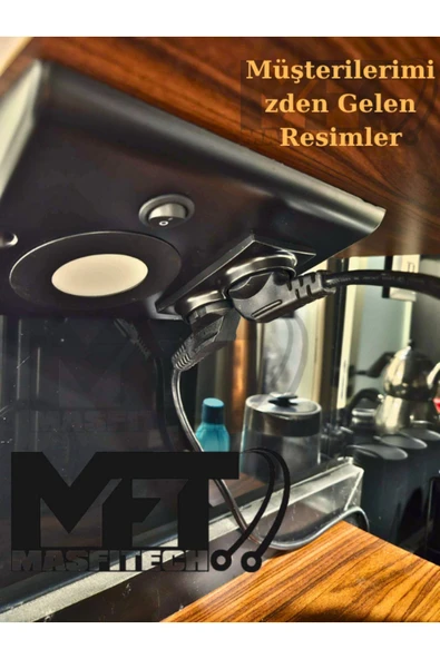 Masfitech Dolap Tezgah Altı Prizli Aydınlatma 3 Watt 6500k Beyaz Işık (3 ADET) Siyah - 3