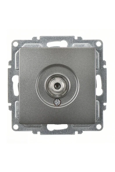 Günsan Visage Füme Tekli Uydu Prizi F Konnektörlü (GEÇİŞLİ-SONLU) Mekanizma ürün görseli