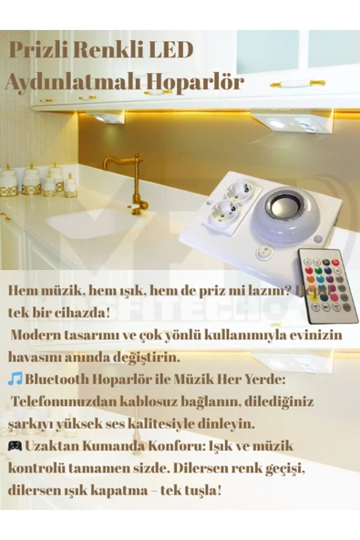 Masfitech Dolap Ve Tezgah Altı Bluetooth Müzik Çalar Prizmatik Venüs (UZATMA KABLOSU DÂHİL DEĞİLDİR) - 2