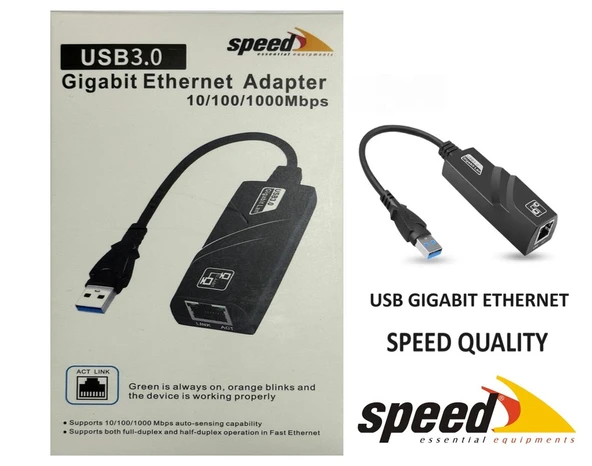 Speed UE050 10-100-1000 USB 2.0-3.0 Gigabit Ethernet Çevirici ürün görseli 1