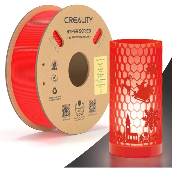 Creality Hyper Petg Kırmızı Filament 1.75mm 1Kg - Urhanshop Gönderimli ürün görseli 1