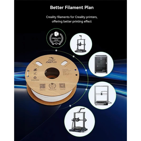 Creality Ender Fast Açık Gri 1.75mm Pla 3D Baskı Filamenti - Urhanshop Gönderimli - Resim 5