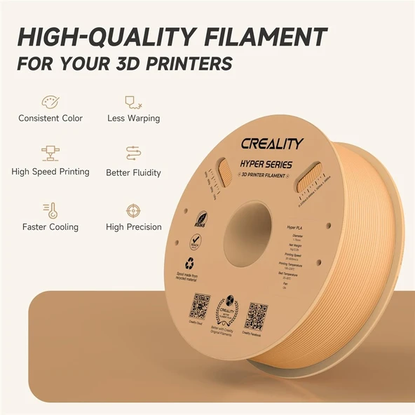 Creality Hyper Pla Şeftali Tozu Filament 1.75mm 1Kg - Urhanshop Gönderimli - Resim 2