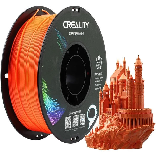 Creality Cr-Pla Floresan Turuncu 3D Yazıcı Filament 1.75mm - Urhanshop Gönderimli - 1