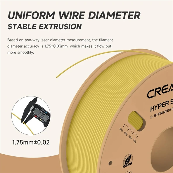 Creality Hyper Pla Altın Filament 1.75mm 1Kg - Urhanshop Gönderimli - Resim 3