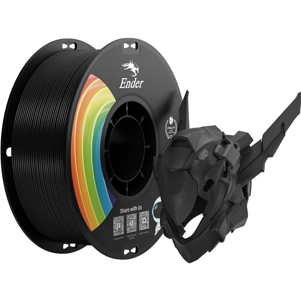 Creality Ender Pla+ Filament Siyah 1.75mm 1Kg - Urhanshop Yetkili Satış