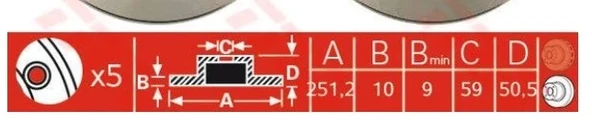 Fren Diski Aynası Arka Alfa Romeo 147 / 156 / 164 - 4