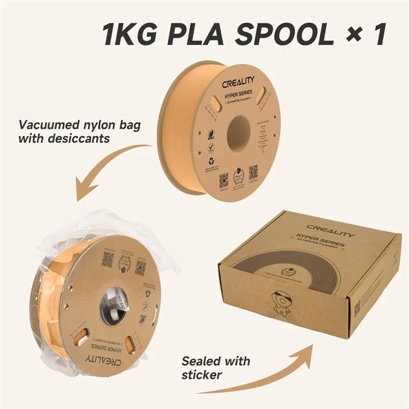 Creality Hyper Pla Şeftali Tozu Filament 1.75mm 1Kg - Urhanshop Gönderimli - Resim 5