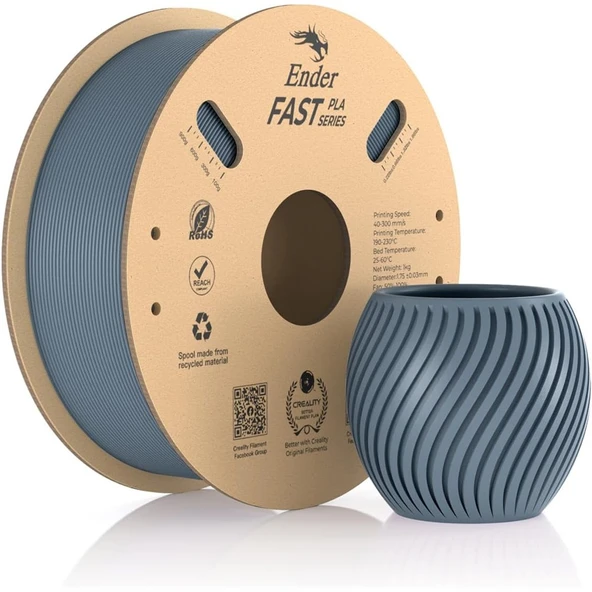 Creality Ender Fast Gri 1.75mm Pla 3D Baskı Filamenti - Urhanshop Gönderimli ürün görseli 1
