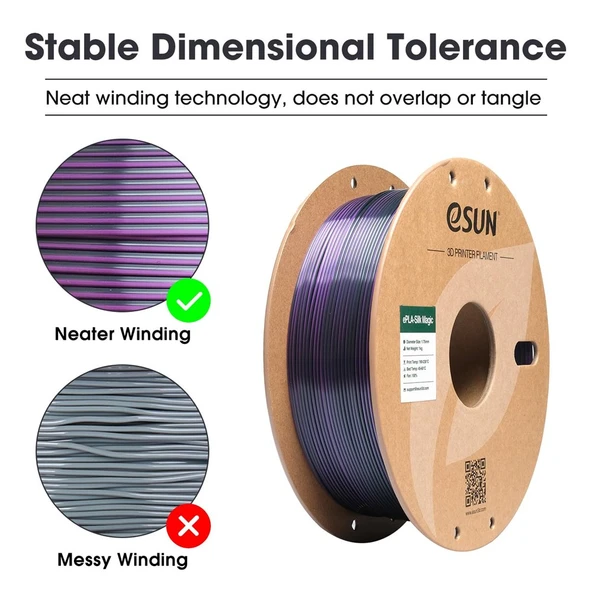 Esun Epla-Silk Magic Filament Siyah-Mor - Urhanshop Gönderimli - Resim 3