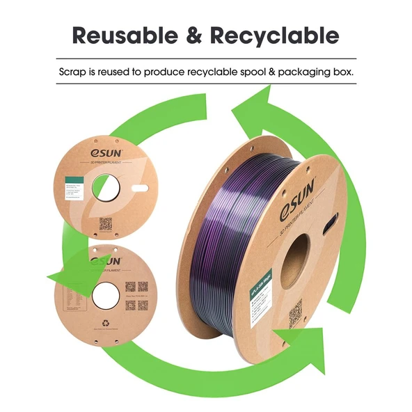 Esun Epla-Silk Magic Filament Siyah-Mor - Urhanshop Gönderimli - Resim 5