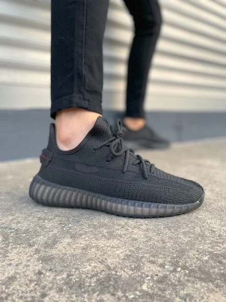 JET-305 Pulse Bağcıklı Triko Kumaş Erkek Günlük Spor Ayakkabı TST - Siyah ürün görseli