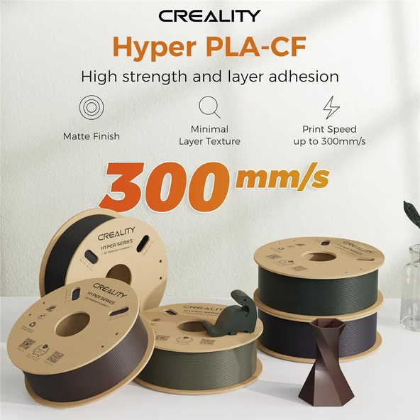 Creality Hyper Pla-Cf Carbon Fiber Filament 1Kg - Ochre - Urhanshop Gönderimli - Resim 2