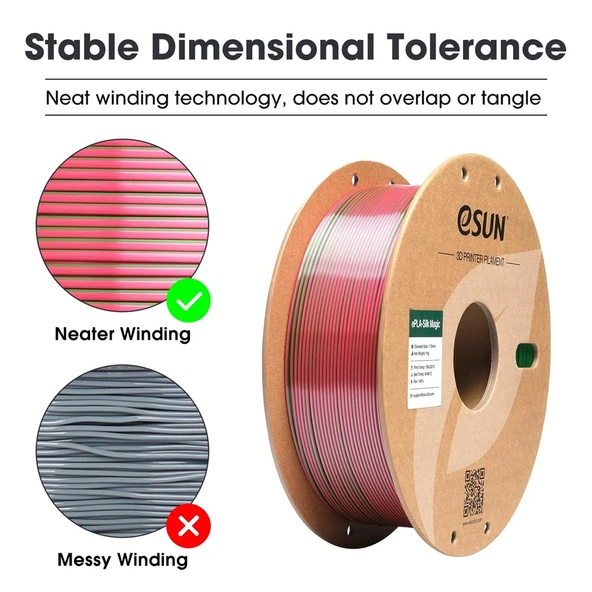 Esun Epla-Silk Magic Filament Kırmızı-Yeşil - Urhanshop Gönderimli - Resim 3