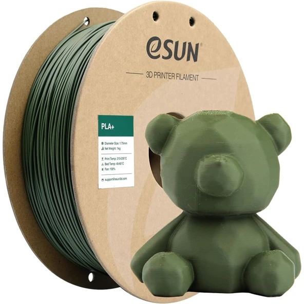 Esun Zeytin Yeşili Pla+ Filament 1.75mm 1 Kg Plus - Urhanshop Yetkili Satış ürün görseli 1