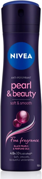 NIVEA Kadın Sprey Deodorant Pearl&Beauty Fine Fragrance,48 Saat Anti-perspirant Koruma 150ml ürün görseli
