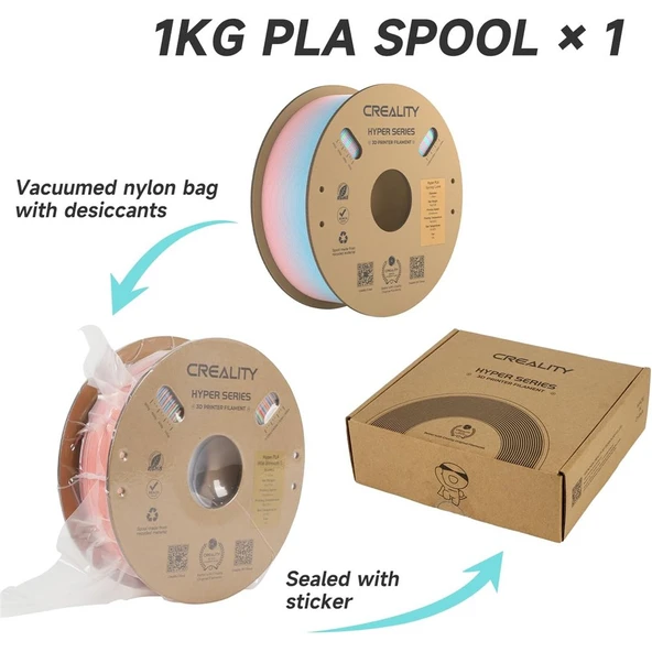 Creality Hyper Rainbow Pla Bahar Gölü Filament 1,75mm 1000Gr - Urhanshop Yetkili Satış - Resim 5