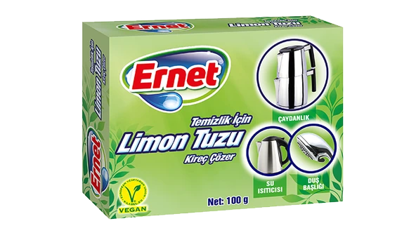 ERNET TEMİZLİK İÇİN LİMON TUZU 100GR ürün görseli 1
