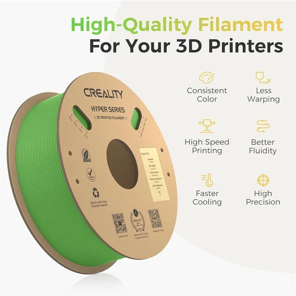 Creality Hyper Pla Yeşil Filament 1.75mm 1000Gr -  Urhanshop Yetkili Satış - Resim 5