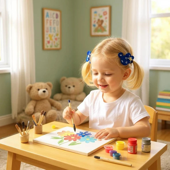 Minnie Kot Desenli Kız Çocuk Toka - 3