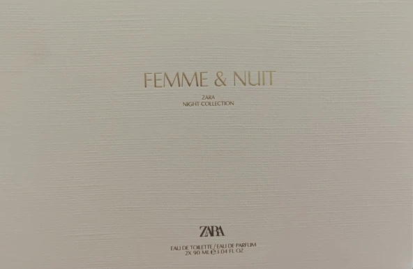 ZARA FEMME EDT & NUIT EDP 2X90ML - Resim 2