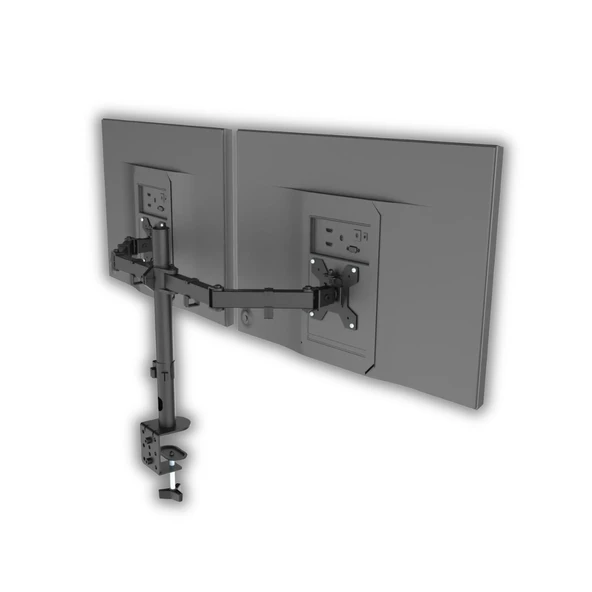 Çift Monitör Kolu 13–32 inç VESA 75×75 100×100 Tam Hareketli Ergonomik Metal Stand - 1