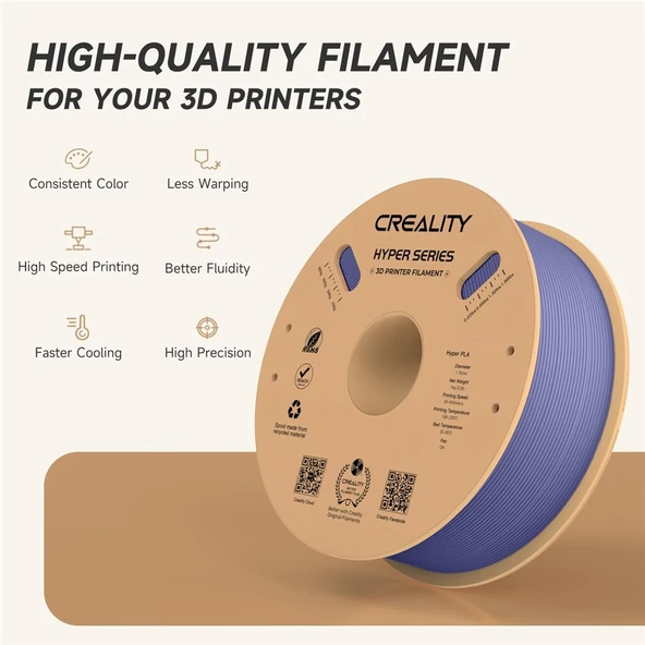 Creality Hyper Pla Very Peri Filament 1.75mm 1Kg - Urhanshop Yetkili Satış - Resim 2