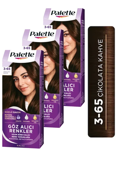 Palette Göz Alıcı Renkler 3-65 Çikolata Kahve x 3 Adet ürün görseli