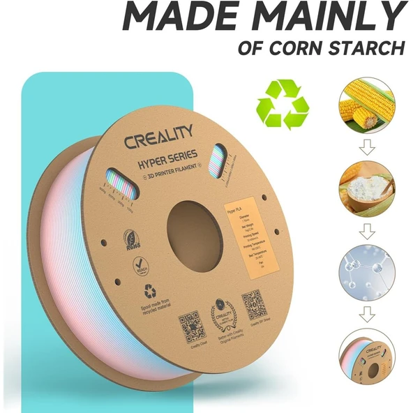 Creality Hyper Rainbow Pla Bahar Gölü Filament 1,75mm 1000Gr - Urhanshop Yetkili Satış - Resim 4