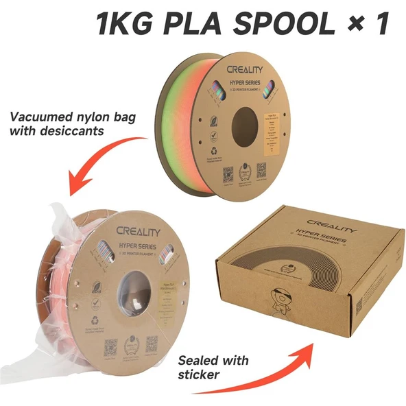 Creality Hyper Rainbow Pla Kısa Yabani Çiçek Filament 1,75mm 1000Gr - Urhanshop Yetkili Satış - 5