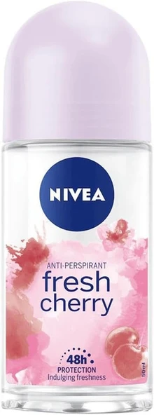 NIVEA Kadın Roll On Deodorant Fresh Cherry, 48 Saat Anti-perspirant Koruma, 50ml ürün görseli