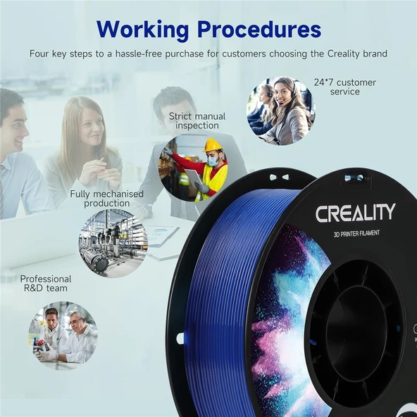 Creality Cr-Petg Şeffaf Mavi Filament 1.75mm 1000Gr - Urhanshop Yetkili Satış - Resim 5