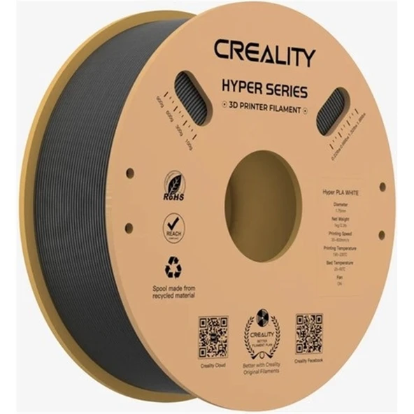 Creality Hyper Pla Siyah Filament 1.75mm 1Kg ürün görseli 1
