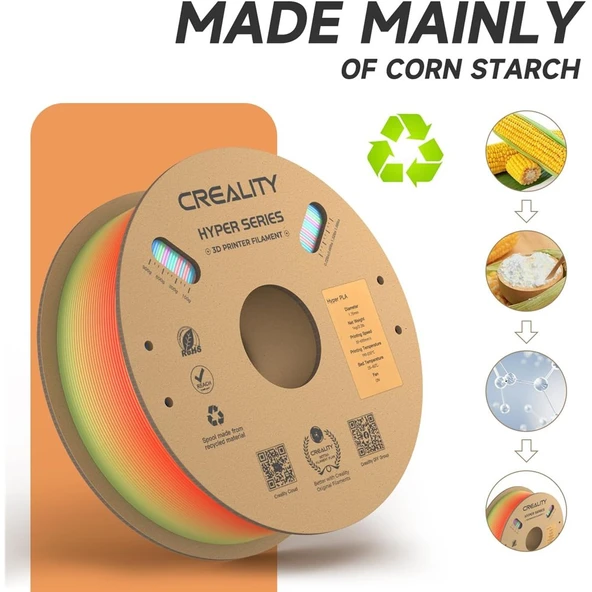 Creality Hyper Rainbow Pla Kısa Yabani Çiçek Filament 1,75mm 1000Gr - Urhanshop Yetkili Satış - 4