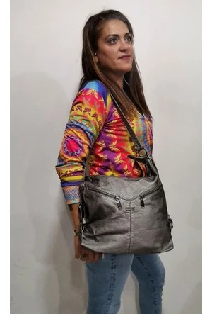 Monalisa Home CCS 16500 Lüks Gösterişli Gri Renk  Kol Çantası ürün görseli