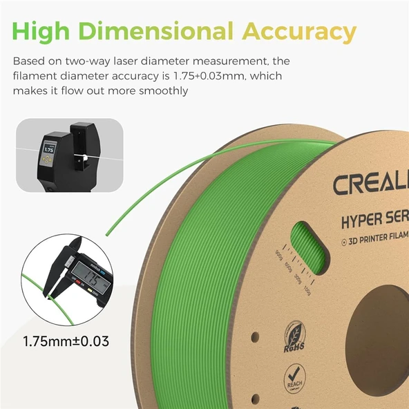 Creality Hyper Pla Yeşil Filament 1.75mm 1000Gr -  Urhanshop Yetkili Satış - Resim 2