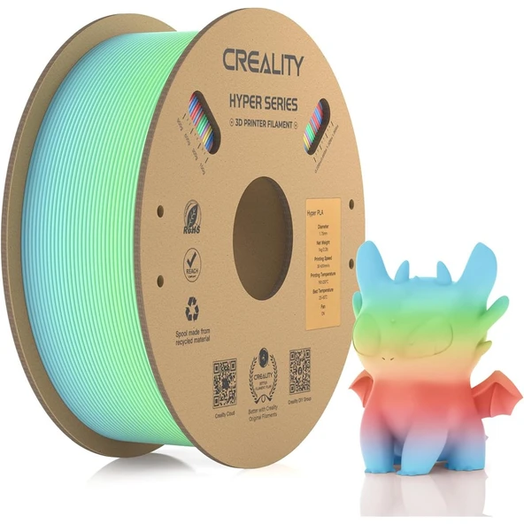 Creality Hyper Rainbow Pla Uzun Yabani Çiçek Filament 1,75mm 1000Gr - Urhanshop Yetkili Satış ürün görseli 1