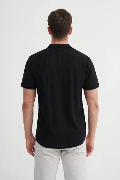 CAZ 2042 KISA KOLGÖMLEK SİYAH - Resim 2