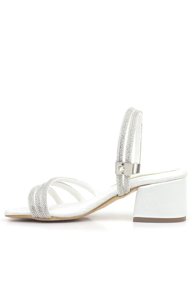 Judy Sedef Taşlı Kız Çocuk Topuklu Terlik Ayakkabı - Resim 4