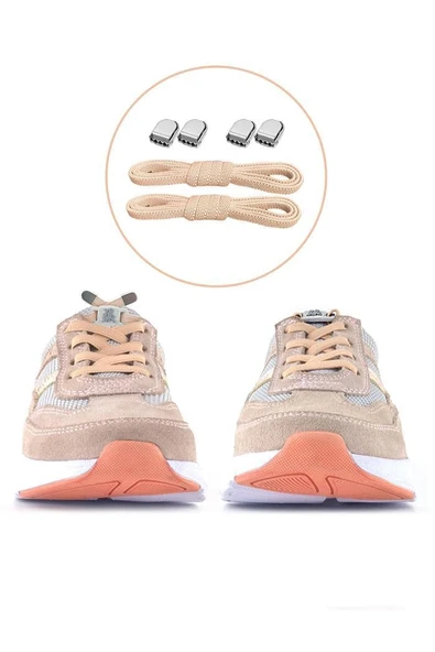 Rakerplus Hakiki Deri Anatomik Pudra Lastik Bağcıklı Hafif Kız Çocuk Günlük Ayakkabı - Resim 5