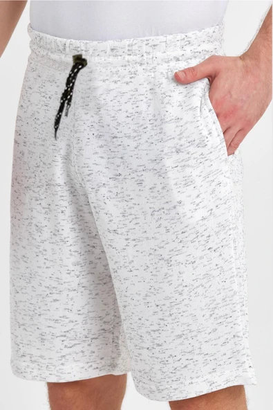 Beyaz Kırçıllı Şort - 3