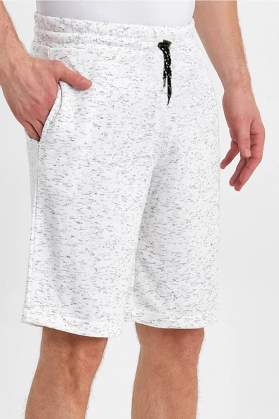 Beyaz Kırçıllı Şort