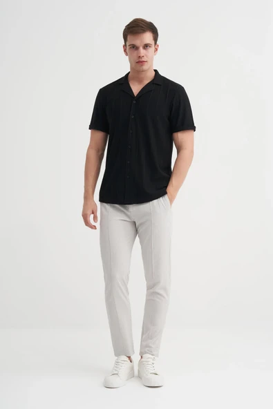 CAZ 2042 KISA KOLGÖMLEK SİYAH - Resim 3